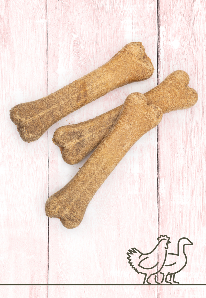 Gefluegel-Knochen, 3 Stk. a 12 cm, 15 cm