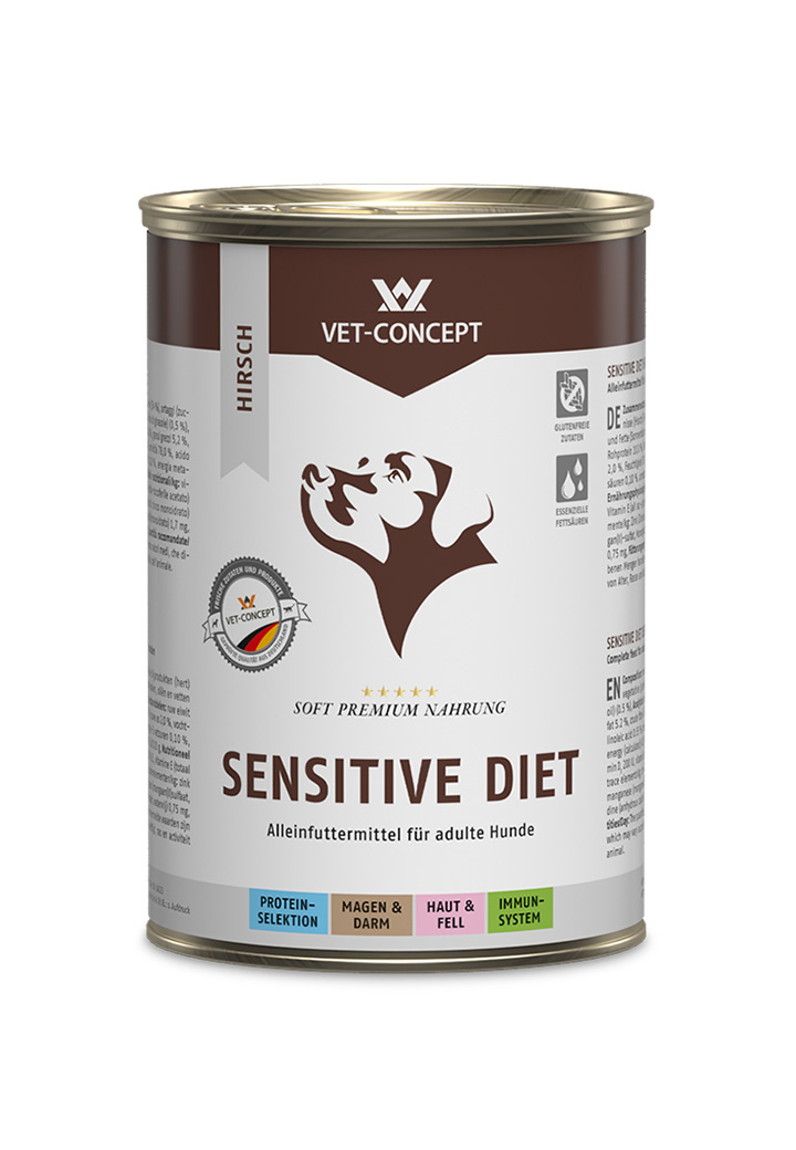 Hundemenue Sensitive Diet Hirsch