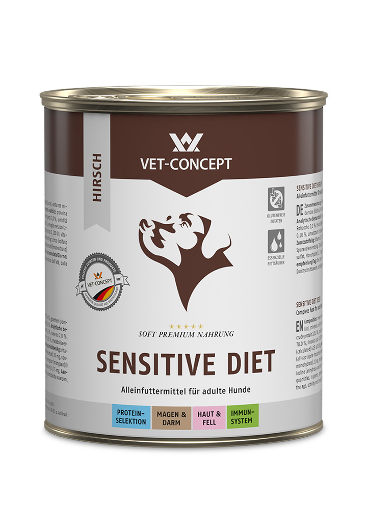 Hundemenue Sensitive Diet Hirsch