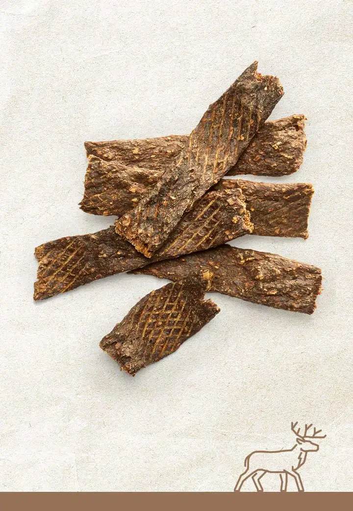 Kaustreifen Hirsch, 100g, 200g