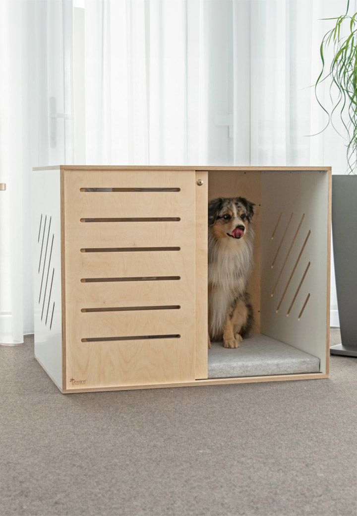 Lewana Hundebox S/M inkl. Kissen beige