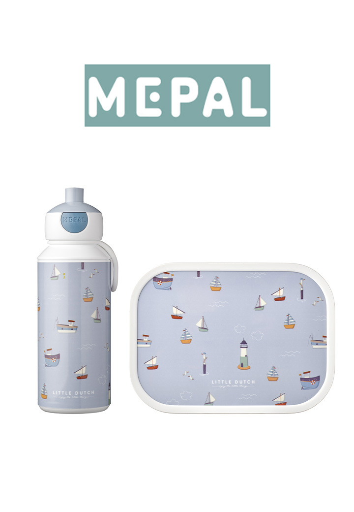 Mepal Campus Set Brotdose und Pop-Up Flasche Sailors Bay