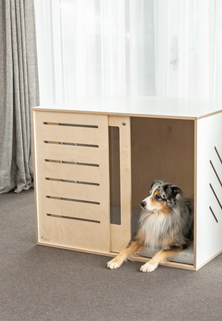 Lewana Hundebox S/M inkl. Kissen beige