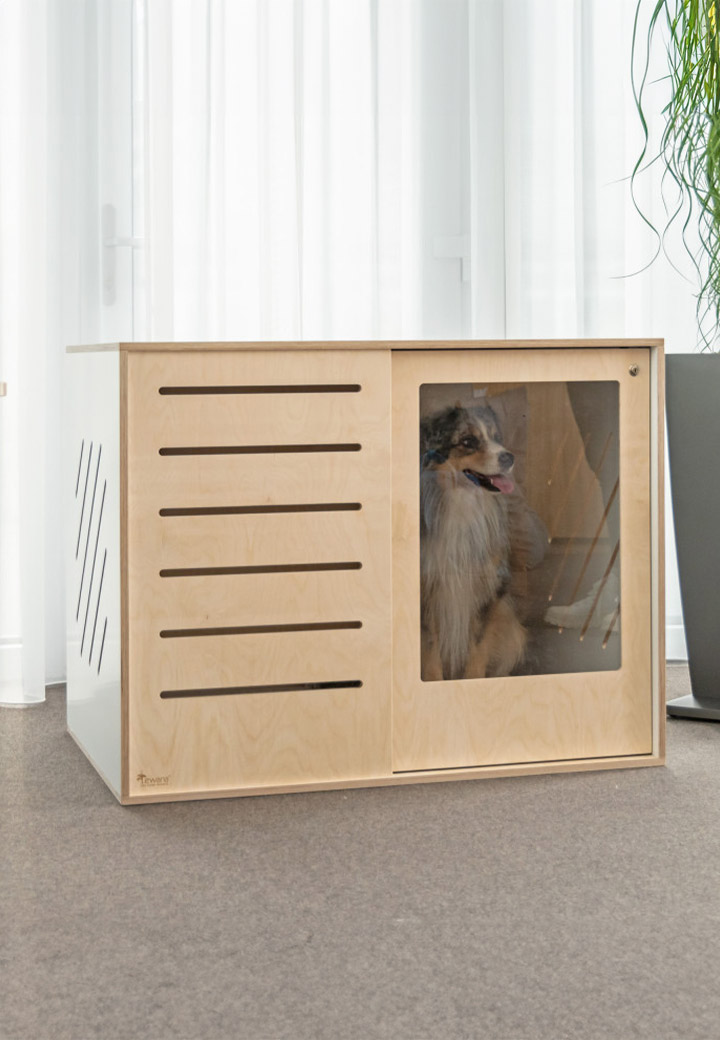 Lewana Hundebox S/M inkl. Kissen beige Bild 3
