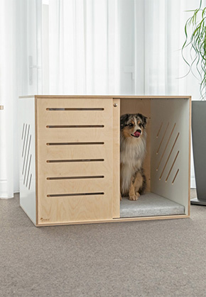 Lewana Hundebox S/M inkl. Kissen beige