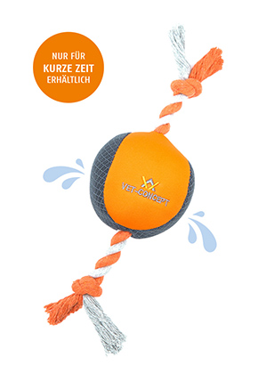 Schwimmender Ball mit Seil